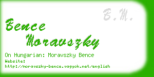 bence moravszky business card